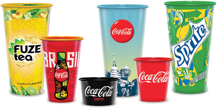 Visstun Clear Full Color Reusable 20 oz. Plastic Cup